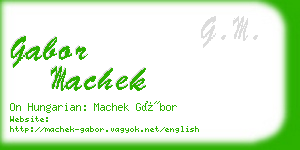 gabor machek business card